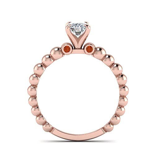 Image of 55Carat Choose Your Gemstone Bead Diamond CZ Engagement Ring Rose Gold Plated Cushion Shape Side Stone Engagement Rings Everyday Jewelry Wedding Jewelry Handmade Gifts for Wife US Size 4 to 12