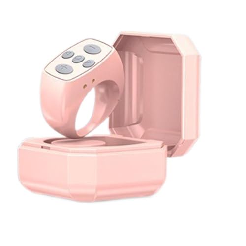 Telecomando wireless Bluetooth con punta delle dita anello di scorrimento per brevi video e-book pulsante selfie girare pagina e otturatore della fotocamera ricaricabile per la maggior parte dei