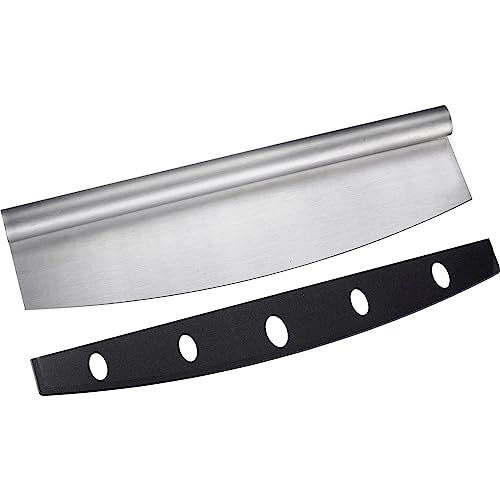 Westmark Pizza-Schneid-/Wiegemesser Easy, 35 cm, inkl. Klingenschutz, extra scharfe Klinge, Edelstahl/Kunststoff, Silber/Schwarz, 13252260