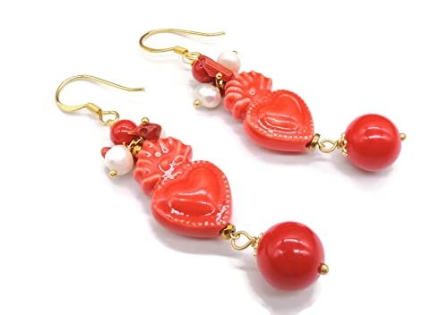 Orecchini A Cuore Boho Love – Smaltati Rossi In Lega, A Bottone, Gioielli Minimalisti Per Donne E Ragazze, Regalo Romantico