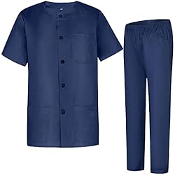 Uniforme Gobernanta MISEMIYA - Uniforme Sanitario Unisex Uniformes Sanitarios MÉDICOS Conjuntos Sanitarios 833-8312 - M, Azul Marino