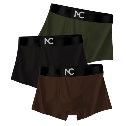 Image of Men's Microfiber Boxer Briefs for Men | Ultra Soft, Breathable, Moisture Wicking Stretch Trunks | Anti-Chafing Comfort | Elastic Waistband Pack of 3