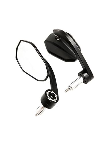 Rétroviseurs latéraux de moto CNC universels au design épuré noir avec miroir HD
