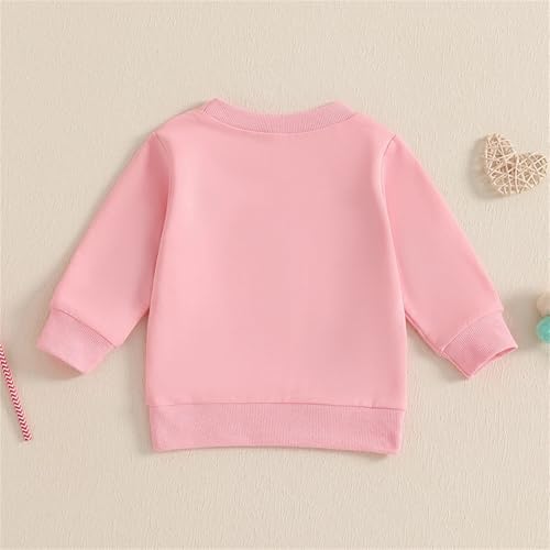 Baby Girls Heart Printed Sweatshirts Toddler Kids Cute Graphic Crewneck Long Sleeve Pullover Sweater Daily Birthday Outfits3