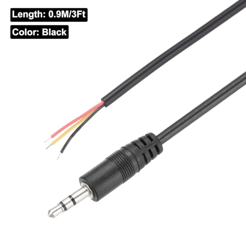 Cable Auxiliar Jack 3.5mm Mono 0.9m 2 piezas miniatura 2