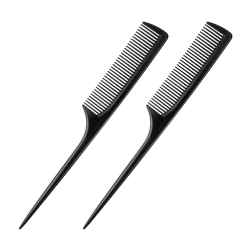 2 Peines de Cola para Peinar y Estilar,  Negro miniatura 1