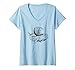 Women's SUP fancy whale Stand Up Paddle board supboard SUP V-Neck T-Shirt