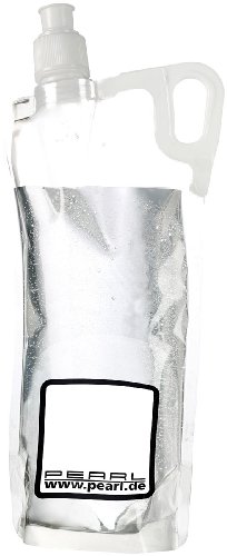PEARL Flasche faltbar: Faltbare Trinkflasche für Sport & Freizeit, 2 Liter (Trinkflasche mit Trinkhalm, zusammenfaltbar, Beutel)