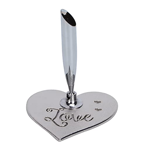 Penna piuma Penna d'oca scolpita in metallo con