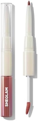 SHEGLAM 2-In-1 Lip Rules Liner & Gloss Pen Long Lasting Plumping Perfect Lip Combo Makeup Set-Play Fair