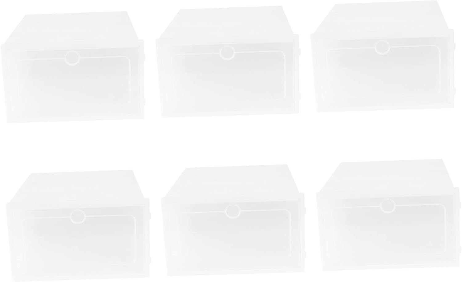 Zerodeko 6pcs Box Clear Shoe Box Shoe Organizer Box Folding