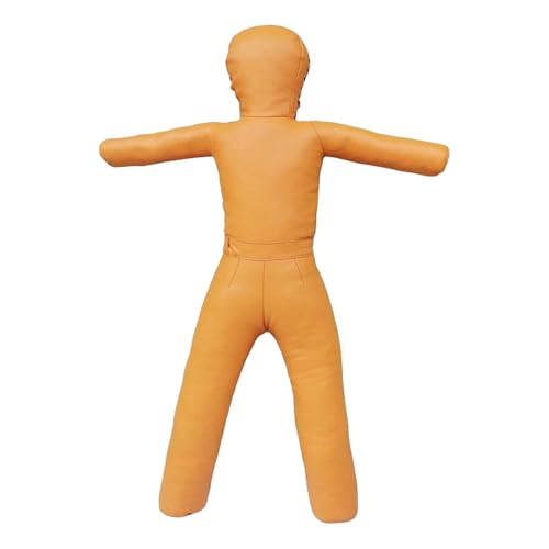 kowaku Fighting Training Dummy 130cm Tall Unfilled Exercise Easy Carrying Sturdy Karate Training Equipment Tackling Dummy PU Leather, Yellow