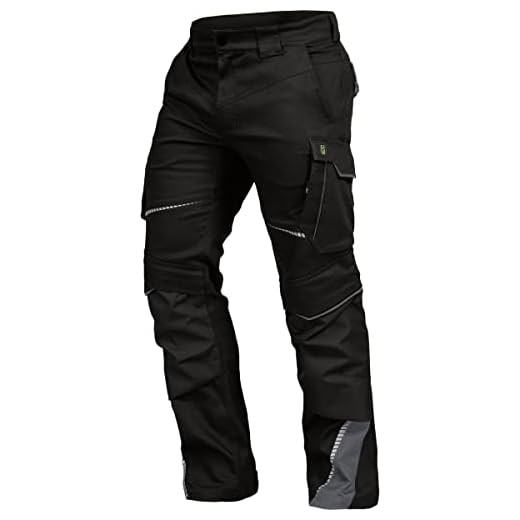 Urgent Arbeitshose Bundhose Hose URG-B 315g/m², schwarz, 52 6 Leib Wächter Flex-Line Workwear Bundhose Arbeitshose mit Spandex (schwarz/grau, 52)