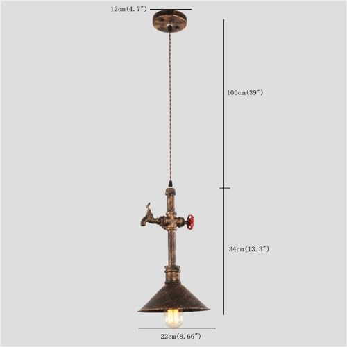 Lámpara de araña decorativa vintage industrial para iluminación rústica 6