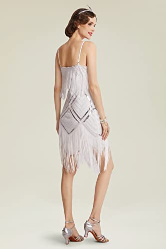 BABEYOND Women's 1920s Flapper Dress V-Neck Slip Dress for Roaring 20s Great Gatsby Party2