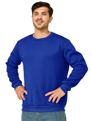 Mens Crewneck Sweatshirts Casual Fleece Pullover Sweatshirt Long Sleeve Basic Sweat Shirts2