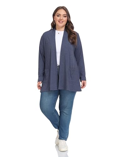 Image of Shiaili Long Plus Size Cardigans for Women Easy to Wear Open Front Clothing