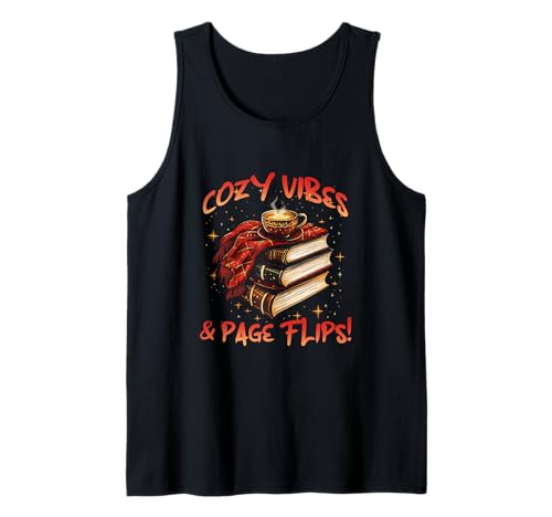 Cozy Vibes and Page Flips Camiseta sin Mangas