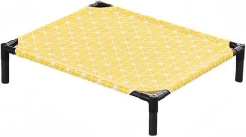 Effonek 夏用猫用ベッド 地面から離れて取り外し可能、洗える猫と犬のキャンプ用ベッド 犬用ベッド 涼しい 四季対応 ユニバーサル ペット用品 (スタイル5,S(50*50*12))