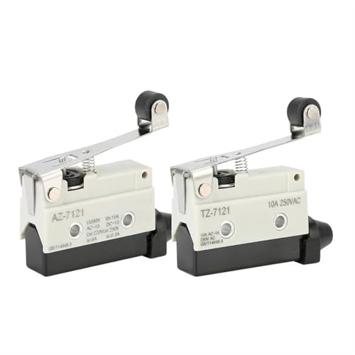 Interruptor de límite AZ-7121 con brazo largo de rodillo 1NO 1NC 5 piezas 5