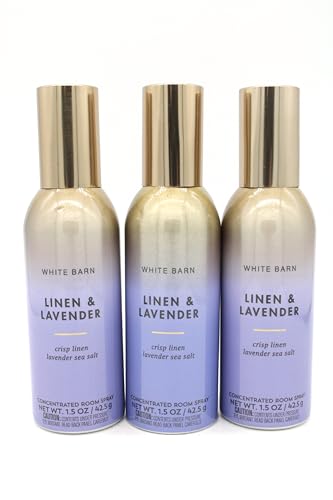 Generic Linen & Lavender, Bath and Body, Concentrated Room Spray, 1.5 oz each, 3 pack, Purple