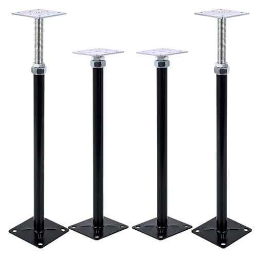 Supports de niveau à vis pour corriger les planchers affaissés - Lot de 4 crics