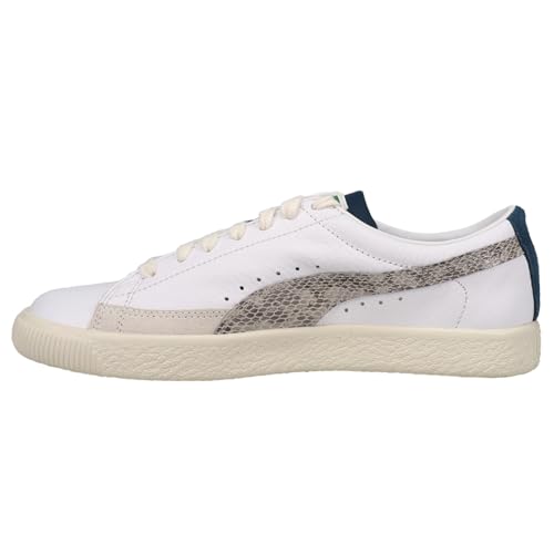 PUMA PUMA Select Men's Basket Vintage Snake Sneaker, Puma Black/Marshmallow, 12 Medium US