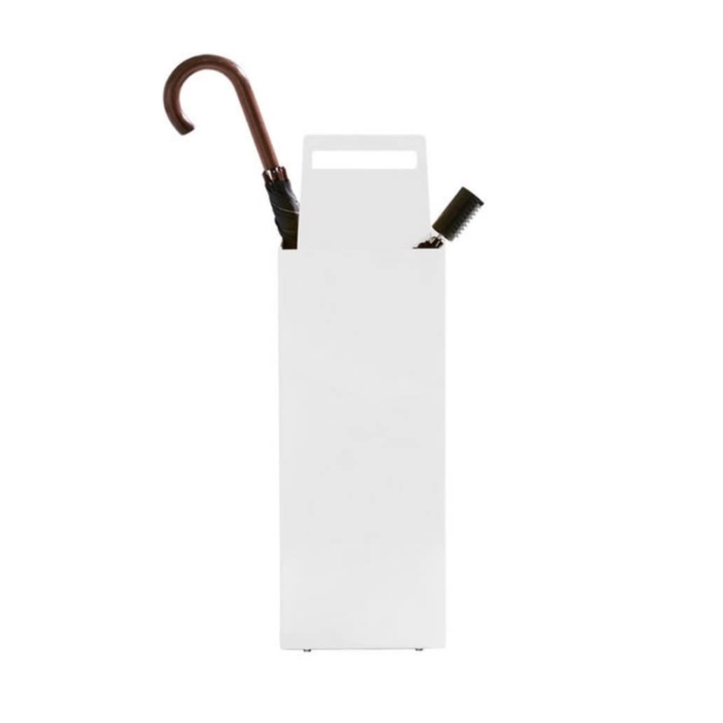 Porte-parapluies anti-gouttes en métal blanc pour sol sec