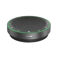 Jabra Speak2 75 Wireless Speaker Phone - Duplex Audio - Noise Cancelling - UC Cert - IP64 Rated - USB + Bluetooth - Voice Normalization - 4 Beamforming Microphones- Upto 32hr Batt - 65mm Speaker