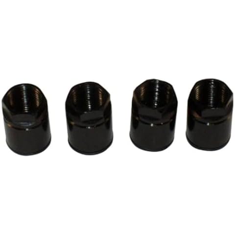 Muzzys Set of 4 Nuts- Universal Black TPMS Sensor Air Valve Stem Mounting Nut Tire Pressure Monitoring System for Black Wheels and Rims Cover