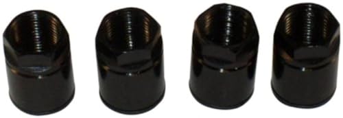 Set of 4 Nuts- Universal Black TPMS Sensor Air Valve Stem Mounting Nut Tire Pressure Monitoring System for Black Wheels and Rims