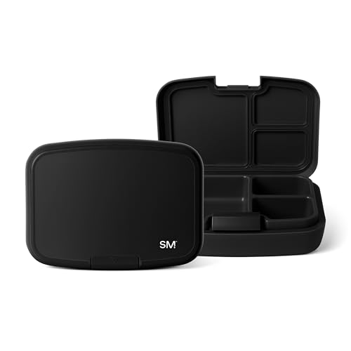 Image of Simple Modern Porter Bento Lunch Box | BPA Free, Leak-Resistant, Dishwasher Safe | Lunch Container for Girls, Boys, Toddlers, Kids, Adults | 3 Compartments, Midnight Black