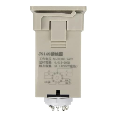 Relais temporisé DPDT JS14S-3 AC/DC 100-240V pour automatisme