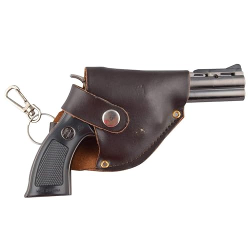 Image of Antique Lightweight Without Gas Revolver Gun Banduk Shape Cigarette Gas Lighter Pocket Lighter