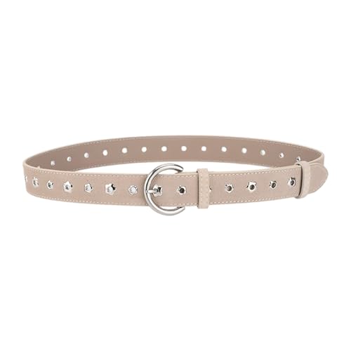Elegant Thin Belt Star Stylish Hole Shape Waistband Durability Leather Belt For Casual Occasion
