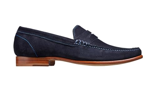 Image of BARKER William Men's Handmade Leather Loafers - Slip-On Casual Dress Shoes, Handcrafted in England