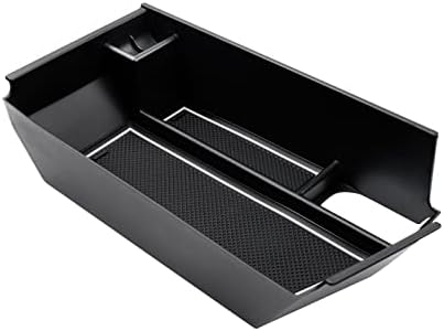 SKTU Center Console Organizer Customized for Cadillac CT5 Insert ABS Black Materials Tray Armrest Box Glove Secondary Storage Box with Coin and Glass Holder