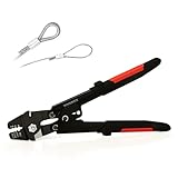 Tivorex Wire Rope Crimping Tool, Swager Tool for Aluminum Crimping Loop Sleeves up to 2.2mm, 1/64in to 3/32in Stainless Steel Cable Crimper for Cable Crimping and Swaging Projects