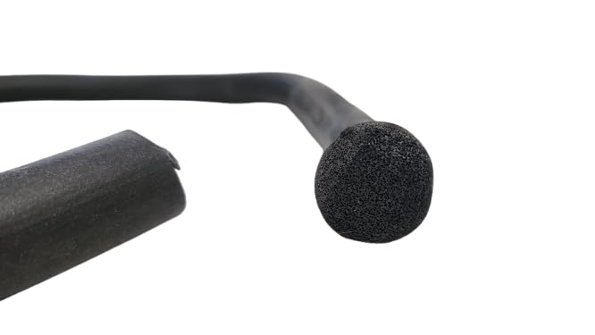 Junta de cordón redondo, 23 mm x 5 m, espuma de goma, perfil de llenado de juntas, perfil redondo EPDM, goma espuma negra para grietas y juntas de hormigón