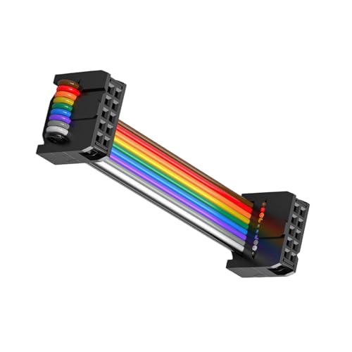 RGYBAO Connecteur plat câble plat 2,54 mm 300 mm câble de données femelle vers femelle pour imprimante à disque dur accessoires industriels