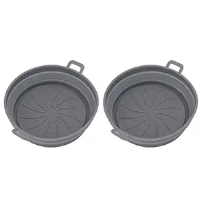 Fryer Liner, Raised Line Silicone Fryer Pot for Kitchen (Grey)
