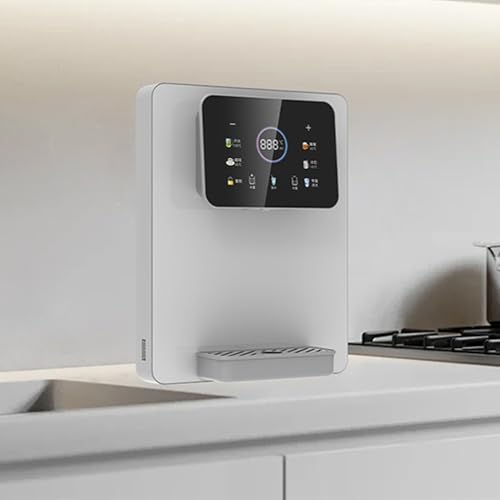 Dispensador de Agua Caliente Instantáneo de Encimera para Calentamiento y Dispensación Rápidos, con 5 Temperaturas Ajustables y 6 Volúmenes de Agua, Calentamiento Rápido(White)