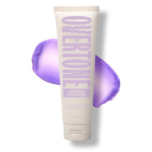 Image of Overtone Daily Color Depositing Conditioner for Hair, Lilac Lotus:Temporary Pigment with Shea, Coconut & Avocado Oils, Hydrating, Vegan & Cruelty-Free, All Hair Types, 4.5oz.
