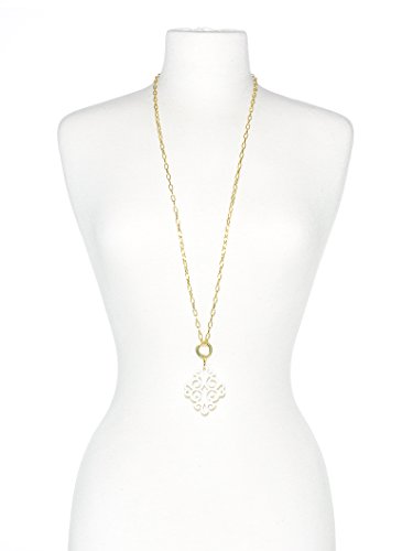 ZENZII Acrylic Resin Necklace Twirling Blossom Pendant with Toggle Clasp lightweight gift for women2