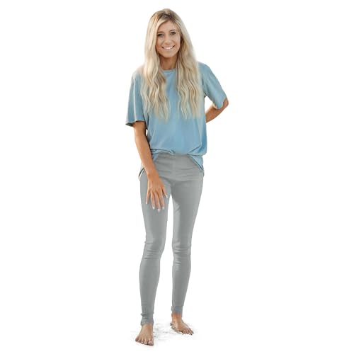 Made in USA Womens Leggings 100% Cotton for Sensitive Skin or SPD Sensory Friendly Clothing – Yoga Sports Gym Everyday