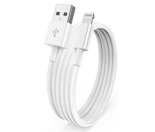 Image of Mizi USB-A to Lightning 2.4A Fast Charging Cable Cord 3ft Compatible with iPhone 14 13 12 11 Pro Max Mini SE XS MAX XR X 8 7 6 Plus - White