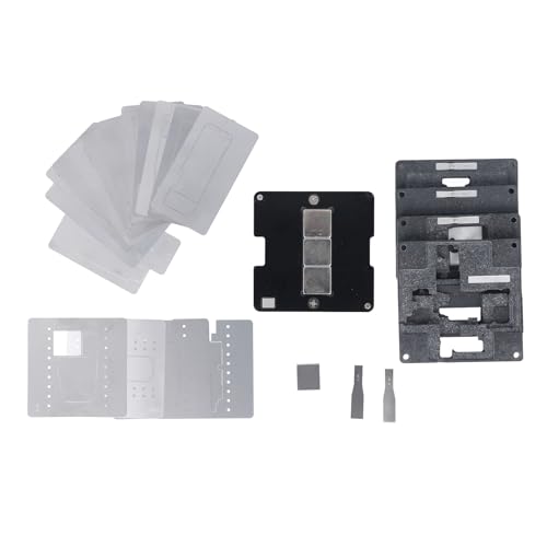 Mainboard Middle Frame Reballing Platform, 24 in 1 Mobile Phone Repair Tool with Strong Magnetic Adsorption, SIM Card Baffle, Complete Kit