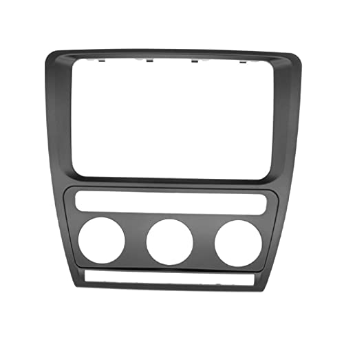 BREFER RHAIYAN Perlengkapan Mobil 2 DIN Fasia Compatible con Skoda Octavia Auto AC 2004-2010 Audio Estéreo Radio DVD CD Panel Dash Mount Trim Kit Bingkai