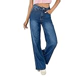 Nina Carter T001 Damen Jeanshose High Waist Straight Leg – nachhaltige Baumwolle & Lyocell, ohne Stretch, leichte Denim...