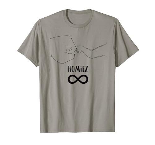 T-shirt com texto em alemão "Katzen Freunde Homiez for ever tshirt", para gatos e pai t-shirt, cinza